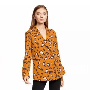 3.1 Phillip Lim Orange and Blue Animal Print Blazer
